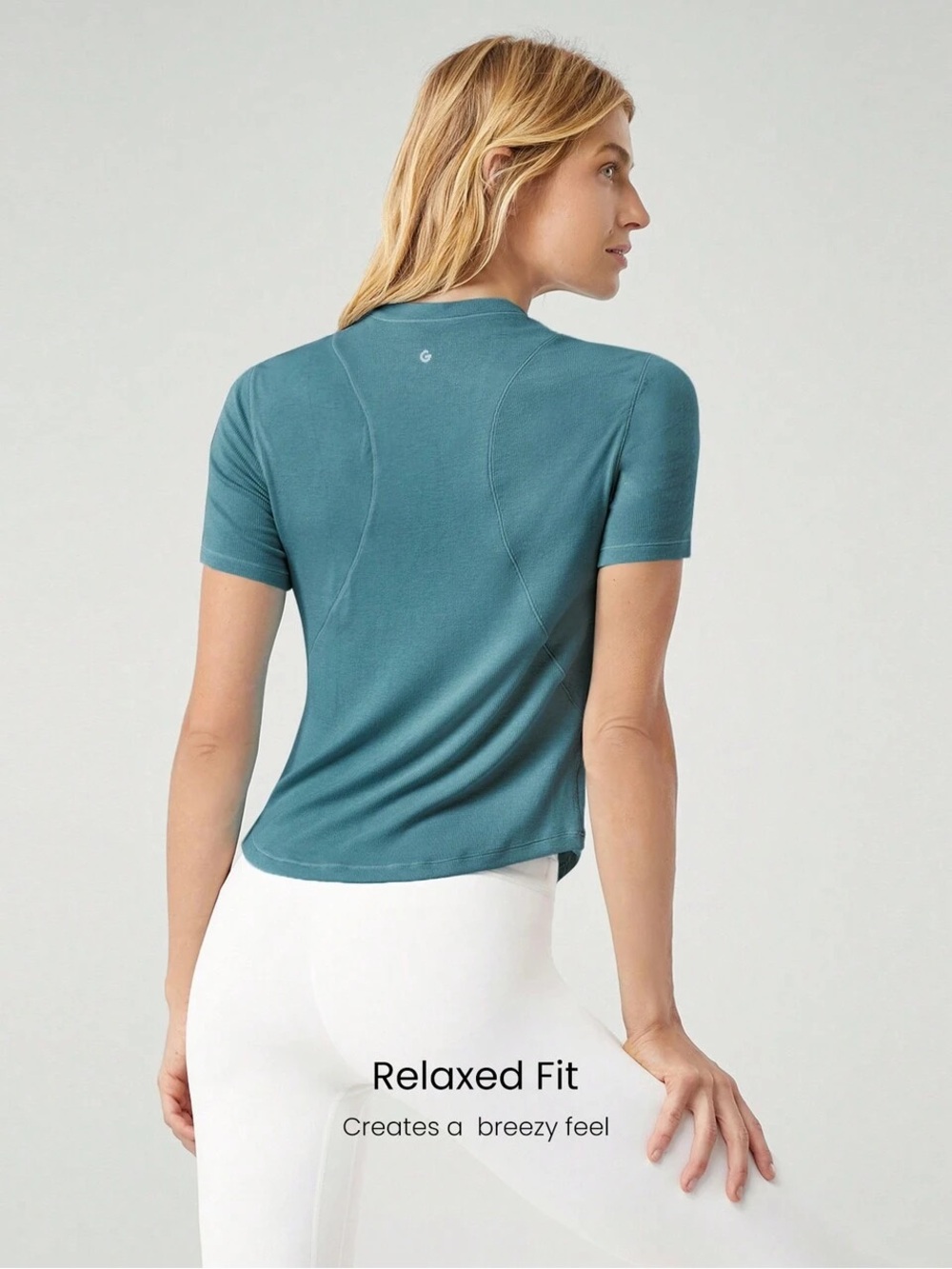 Glowmode Modal Soft Ribbed Round Neck Tee - Picture 3 of 8